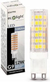 ECOLIGHT LED žiarovka G9 - 12W - 1080lm - 6500k - studená biela