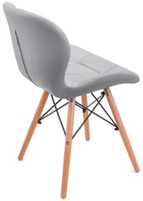 Bestent Jedálenské stoličky 4ks kožené Light Grey