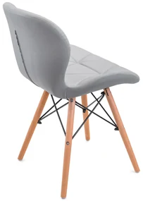 Bestent Jedálenské stoličky 4ks kožené Light Grey