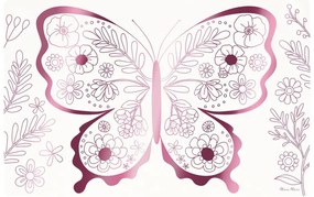 Papierové prestieranie v súprave 8 ks 28x42.5 cm Butterflies &amp; Flowers – Meri Meri