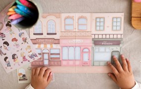 Knižka so samolepkami Nakupovanie Rosa