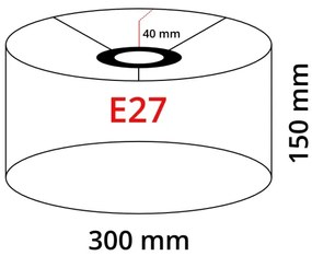 LED stojacia lampa TUNJA 1xE27/20W/230V priemer 30 cm matný chróm/biela