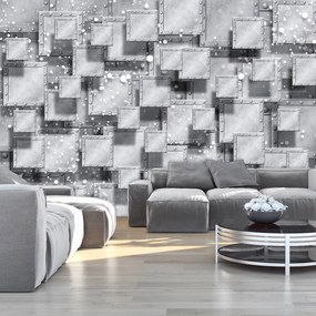 Fototapeta - Šedá abstrakcia (254x184 cm)