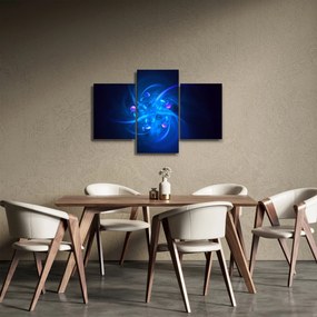 Moderný obraz modrej abstrakcie (90x60 cm)