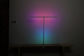 Stolná LED lampa NOX s RGBW efektmi, svorka, diaľkový ovládač