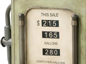 furniture-nabytek.cz - Masívny barový regál Gas Station z mangového dreva a kovu, lakovaný, zelený – 48×50×102 cm