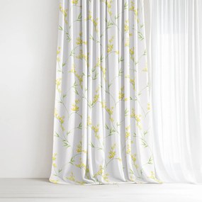 Goldea dekoračný záves - kvety mimózy 220x150 cm