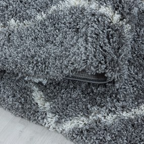 Ayyildiz Kusový koberec ALVOR 3401, Okrúhly, Sivá Rozmer koberca: 120 cm KRUH