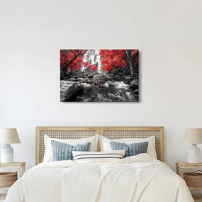 Obraz - Vodopády v jesennej krajine (90x60 cm)