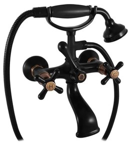 RAV Slezák MK159.5/2CMATSM - Vaňová súprava s batériou MORAVA RETRO čierna/mosadz