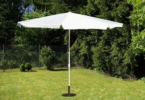 Garthen 907 Slnečník s kľučkou - biely, 4 m