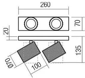 Redo 01-3403 - Bodové svietidlo DELPHI 2xGU10/7W/230V čierna