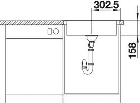 Nerezový drez Blanco DANA 6 nerez prírodný lesk