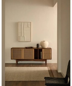 Hnedá nízka komoda v dekore orecha 180x73 cm Elan – Kave Home