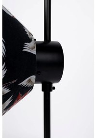 Čierna stolová lampa s textilným tienidlom (výška 71 cm) Jaylee – White Label