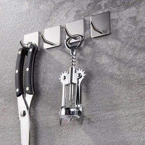 Nalepovacie kovové háčiky - 2 ks