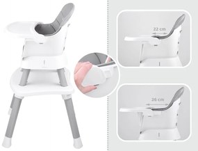 Stolička na kŕmenie set 6v1 ZA4142 - sivá