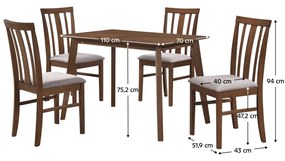 Jedálenský set 4+1 ROIS Tempo Kondela