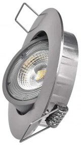 LED bodové svietidlo Exclusive strieborné, kruh 5W neutr. b.