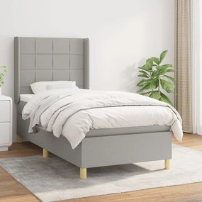 Boxspring posteľ s matracom bledosivý 100x200 cm látka 3131969