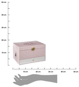 Hracia skrinka Unicorn, 21,5x14x17,5 cm, ružová