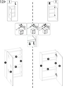 Kúpeľňová skrinka so zrkadlom Aruba 842 1D dub craft zlatý