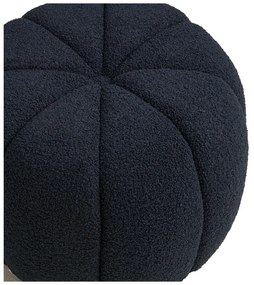 Tmavomodrý taburet z textílie buklé Paisley – House Nordic