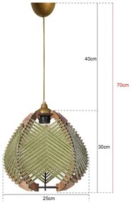Závěsný lustr  YL225 světle zelený