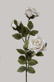 Biela umelá trojruža s krémovým odtieňom 85cm