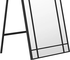 Zrkadlo v čiernom ráme Malaga, univerzálne na zavesenie/stojacie