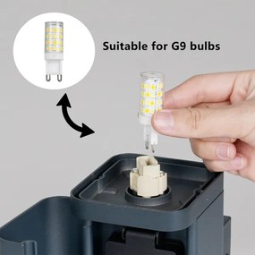 Brilagi - Vonkajšie nástenné svietidlo so zásuvkou SCHUKO PILLAR 1xG9/11W/230V IP44 antracit