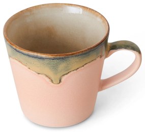 HK living Kameninový hrnček na cappuccino 70's Blossom 300 ml