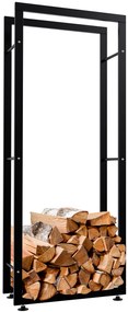 Stojan na drevo Keri V2 25x60x150, čierna