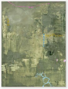 Ručne maľovaný obraz na plátne Green Petite