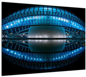 Sklenený obraz futbalového štadióna (70x50 cm)