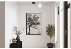 Stropné svietidlo Florence, 1x biele sklenené tienidlo
