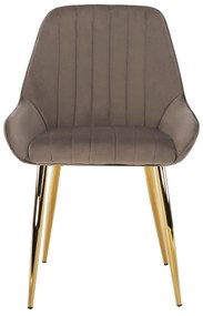 Jedálenská stolička Soddy (sivohnedá + zlatá). Vlastná spoľahlivá doprava až k Vám domov. 1034344