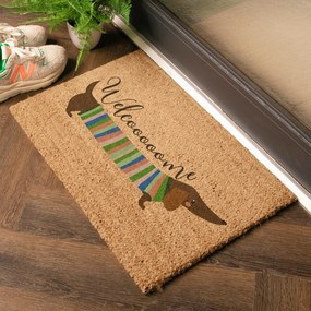 Rohožka z kokosového vlákna 40x60 cm Welcome Sausage Dog – Artsy Doormats