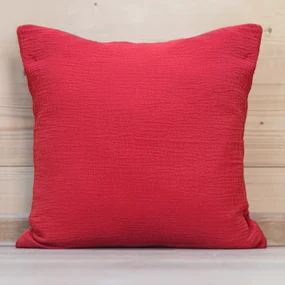 Biante Mušelínová obliečka na vankúš MSN-066 Sýto červená 45 x 45 cm