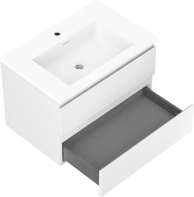 Mexen Orio, kúpeľňová skrinka 70 cm s umývadlom Otis, 2 zásuvky, biela matná, 91A10-07047-2-BFF01-W18M01