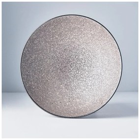 Béžová keramická vysoká miska na polievku Mij Earth, ø 24 cm