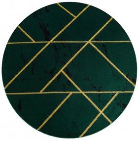 Dywany Łuszczów Kusový koberec Emerald geometric 1012 green and gold kruh - 200x200 (priemer) kruh cm