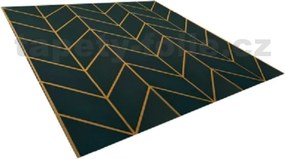 3D panel 0069, rozmer 50 cm x 50 cm, GLAMOUR 3 smaragdový so zlatými kontúrami, IMPOL TRADE