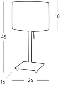 Kolarz A1307.71.7 - Stolná lampa SAND 1x E27/60W/230V