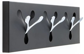 Čierny nástenný vešiak Tomasucci New Bin