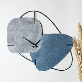 Dekorativní nástěnné kovové hodiny Clock Brazil šedé