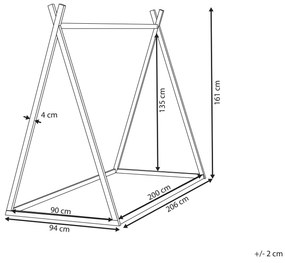 Drevená detská posteľ 90 x 200 cm biela SAURAT Beliani