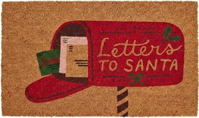 Door Mat Brown Coconut Christmas - 75*45*1 cm