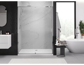 Mexen Exo, 1-krídlové dvere do otvoru 140x200 cm, 6mm číre sklo, chrómový profil, 819-140-000-01-00