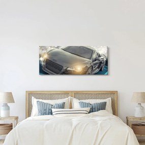 Obraz auta Audi - sivé (120x50 cm)
